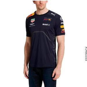 PUMA Red Bull Aston Martin Soccer Futbol Activewear Track Team Tee Shirt XS NWT